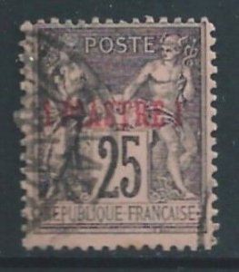 France-Offices in Turkey (Levant) #2 Used 25c France Peace & Commerce Surcharged