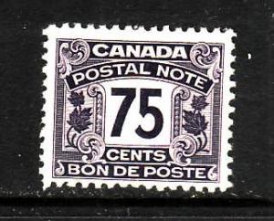 Canada-Unused NH 75c Canada Postal Note Scrip Revenue-VD # FPS20 -1932-