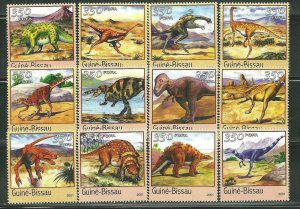 Guinea-Bissau MNH Set Of 12 Dinosaurs MUST SEE!!!!