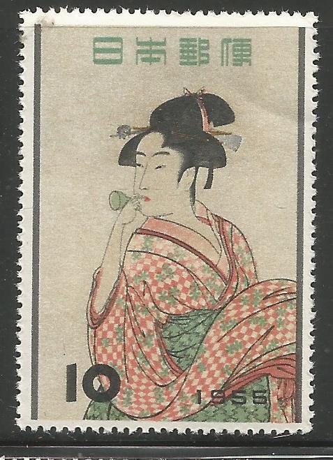 JAPAN  616   MNH,  A GIRL BLOWING GLASS TOY