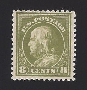 1912 8c Benjamin Franklin, Pale Olive Green Scott 414 Mint F/VF NH