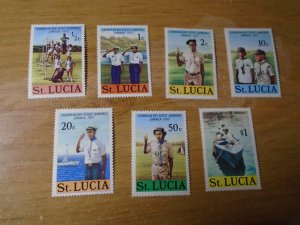 St Lucia  #  419-25  MNH   Scouting