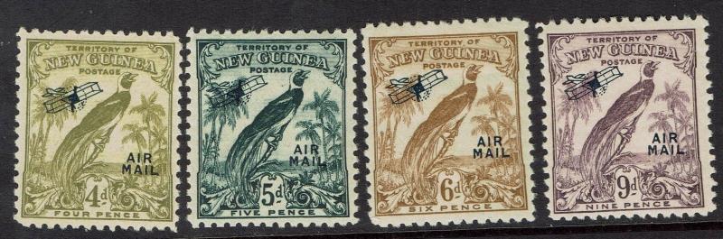 NEW GUINEA 1932 UNDATED BIRD AIRMAIL 4D 5D 6D AND 9D */**