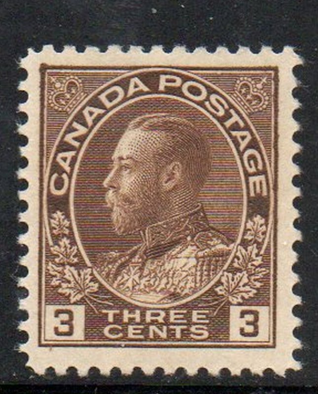 Canada Sc 108 1918 3 c brown G V Admiral stamp mint