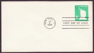 U551 Liberty Head uncacheted FDC
