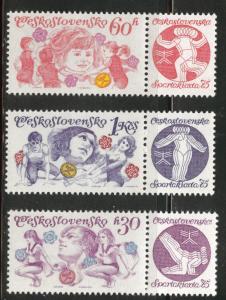 Czechoslovakia Scott 2005-7 MNH** set