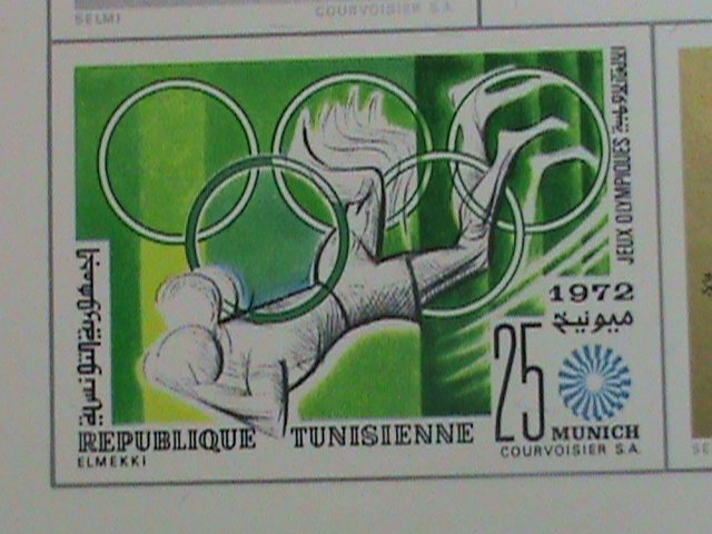 ​TUNISIA-1972 SC# 584a SUMMER OLYMPIC MUNICH'72   IMPERF:MNH SHEET-VERY FINE