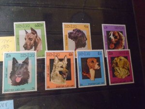 Laos  #  774-80  MNH  Dogs