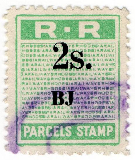 (I.B) Rhodesia Railways : Parcels Stamp 2/- (Banket Junction)