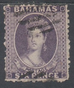 BAHAMAS 1863 QV CHALON 6D WMK CROWN CC PERF 12.5 USED