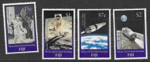 FIJI SG1054/7 1999 FIRST MANNED  LANDING  MNH