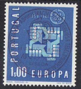 Portugal  cancelled  1961  Europa  1e.       #