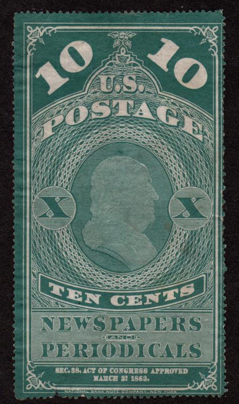 $ US Scott #PR6 mint, hinged, fine-VF, NGAI, pulled perf, sm. sealed tear