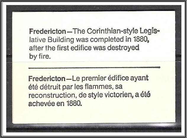 Canada #BK82a Complete Booklet New Brunswick