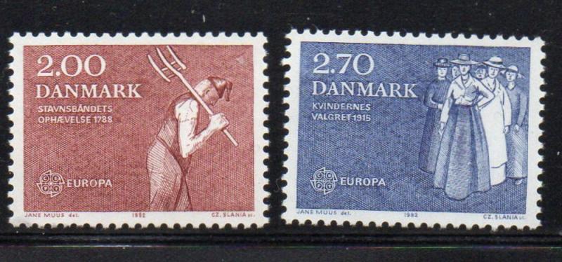 Denmark Sc 723-4 1082 Europa stamp set mint NH