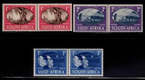 South Africa Scott 100-102 MH* WW2 Victory set of pairs 1945