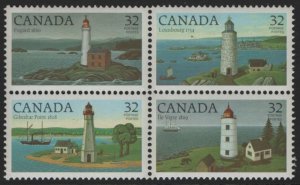 Canada 1984 MNH Sc 1035i in 1035a 32c Gibraltar Point with 'scratch in sky' -...