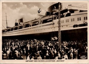 1932 Germany SS Bremen NDL Ship Sea plane D 1717 Catapult RPPC Postcard Cover