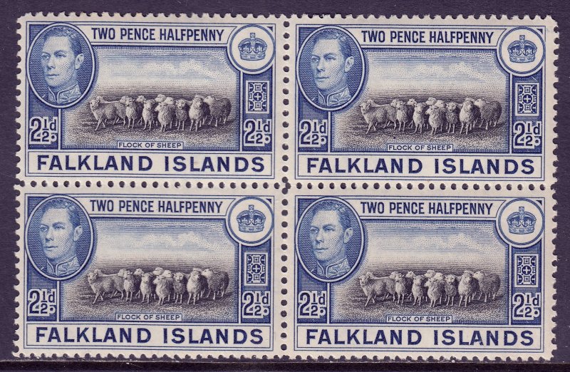 Falkland Islands - Scott #87 - Block/4 - MNH - See description - SCV $6.00