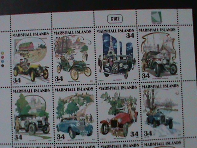 ​MARSHALL ISLANDS-2001-SC#788-LOVELY CLASSIC ANTIQUE CARS-MNH SHEET-VERY FINE