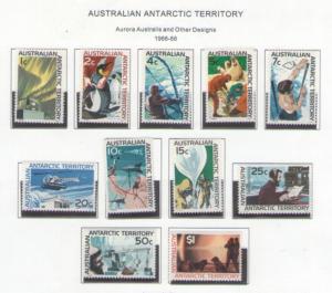 AUSTRALIA ANTARCTIC TERRITORY (AAT) L8-L18 MINT NH