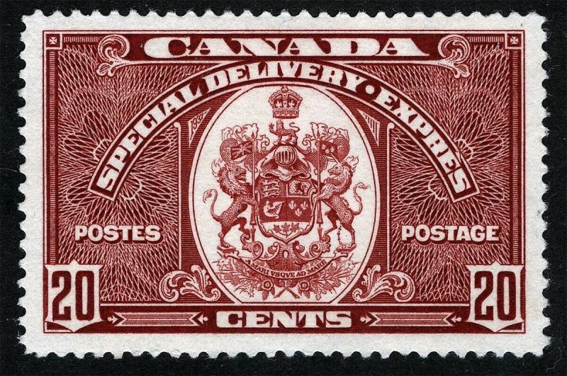 CANADA Sc E8 Dark Carmine 20¢ Special Delivery MNH Original Gum Superb GEM