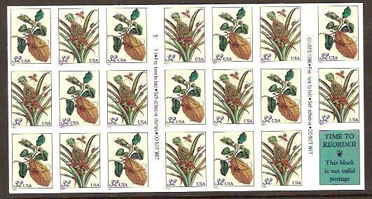 #3126-7 Merian Botanical Booklet Pane NH