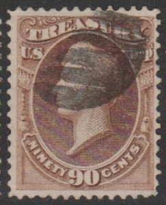 U.S. Scott #O82 Perry - Treasury Dept. - Official Stamp - Used Single