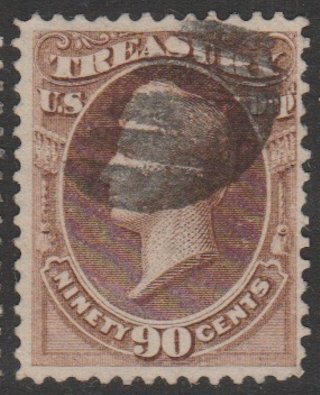 U.S. Scott #O82 Perry - Treasury Dept. - Official Stamp - Used Single