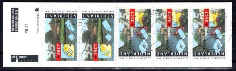 Netherlands Scott # B658b, used, cpl. stamp booklet, FD cancel, Pb41