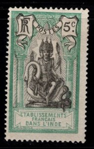 FRENCH INDIA  Scott 30 MH* Brahma stamp typical centering