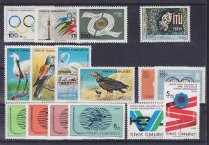 Turkey Sc B143/B165 MNH. 1978-78 Semi-Postals, 6 sets