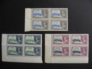 1935 Silver Jubilee Nigeria Sc 34, 35, 37 3 MNH blocks of 4 check them out!