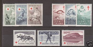 Finland Sc B123/B162 MNH 1954-61 Red Cross & Tuberculosis