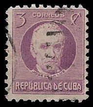 Cuba #267 Used; 3c Jose de la Luz Caballero (1917)