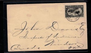 USA #292 Very Fine Used On Cover To Windsor Canada **With Certificate**