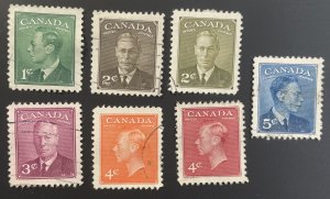 Canada #284-288,305,306 Used F/VF 1949-1951 [R1087]