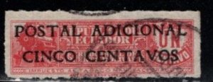 Ecuador - #RA44 Tobacco Stamp Surcharged - Used