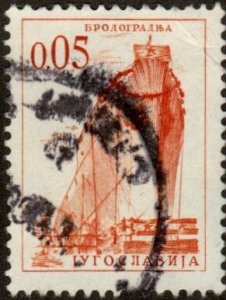 Yugoslavia 830 - Used - 5p Ship (1966) (cv $0.80)