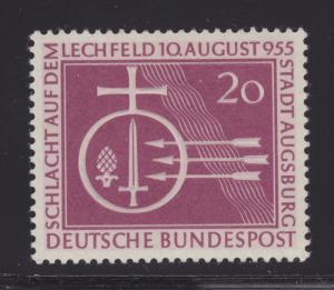 Germany Sc 732 MLH. 1955 20pf Orb & Battle Symbols VF