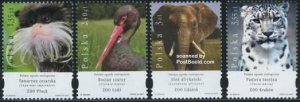 Poland 2007, Zoo animals 4v, MNH