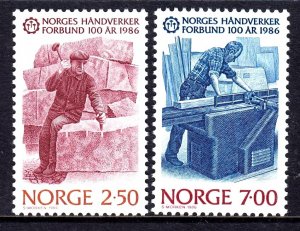 Norway 1986 National Federation of Craftsmanship Complete MNH Set SC 890-891