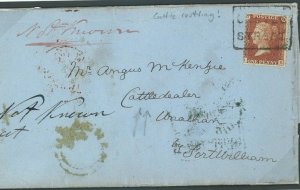 GB SCOTLAND Cover Inverness *UNACHAN*Undated Circle CATTLE Fortwilliam 1856 539d 