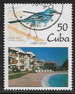 Cuba # 3706 - Coco Island & Red-legged Trush - unused CTO.....{Z19}