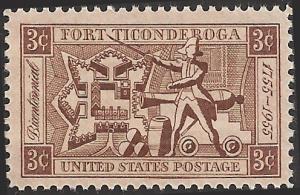 # 1071 MINT NEVER HINGED FORT TICONDEROGA