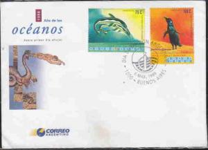 ARGENTINA FDC PENGUINS, DOLPHINS AAD8147