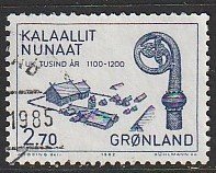 1982 Greenland - Sc 149 - used VF - 1 single - Bishop Joen Smyrill's house/staff