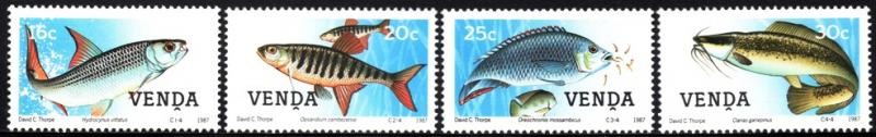 Venda - 1987 Freshwater Fish Set MNH** SG 159-162