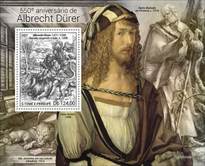 SAO TOME - 2021 - Albrecht Durer - Perf Souv Sheet - Mint Never Hinged