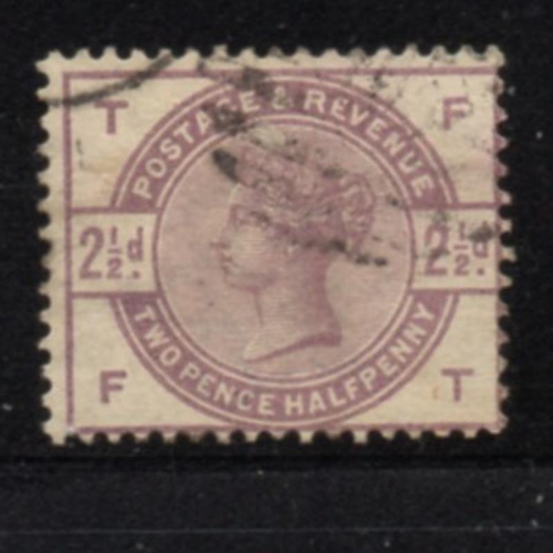 Great Britain Sc 101 1884 2 1/2d lilac Victoria stamp used